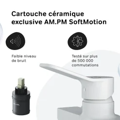 Am.Pm Europe Mitigeur de douche mécanique Robinet Salle de Bain Blanc, FXA20033 X-Joy AM.PM* Robinet De Douche