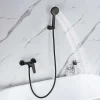 Poalgi Mitigeur de douche mécanique avec douchette SKY BATH noir mat série NATURE* Robinet De Douche