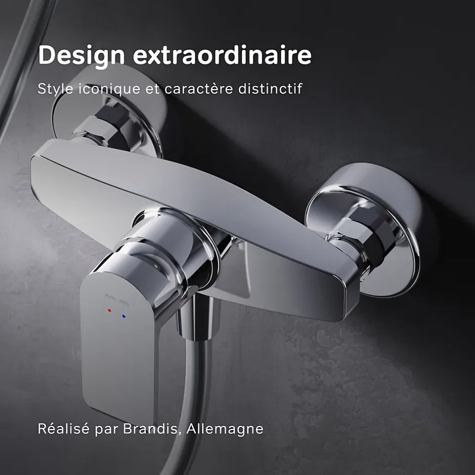Am.Pm Europe Mitigeur de douche mécanique Robinet de douche Chrome, Flash FNA20000 AM.PM* Robinet De Douche