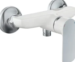 Edouard Rousseau Mitigeur de douche mécanique chromé blanc Milk