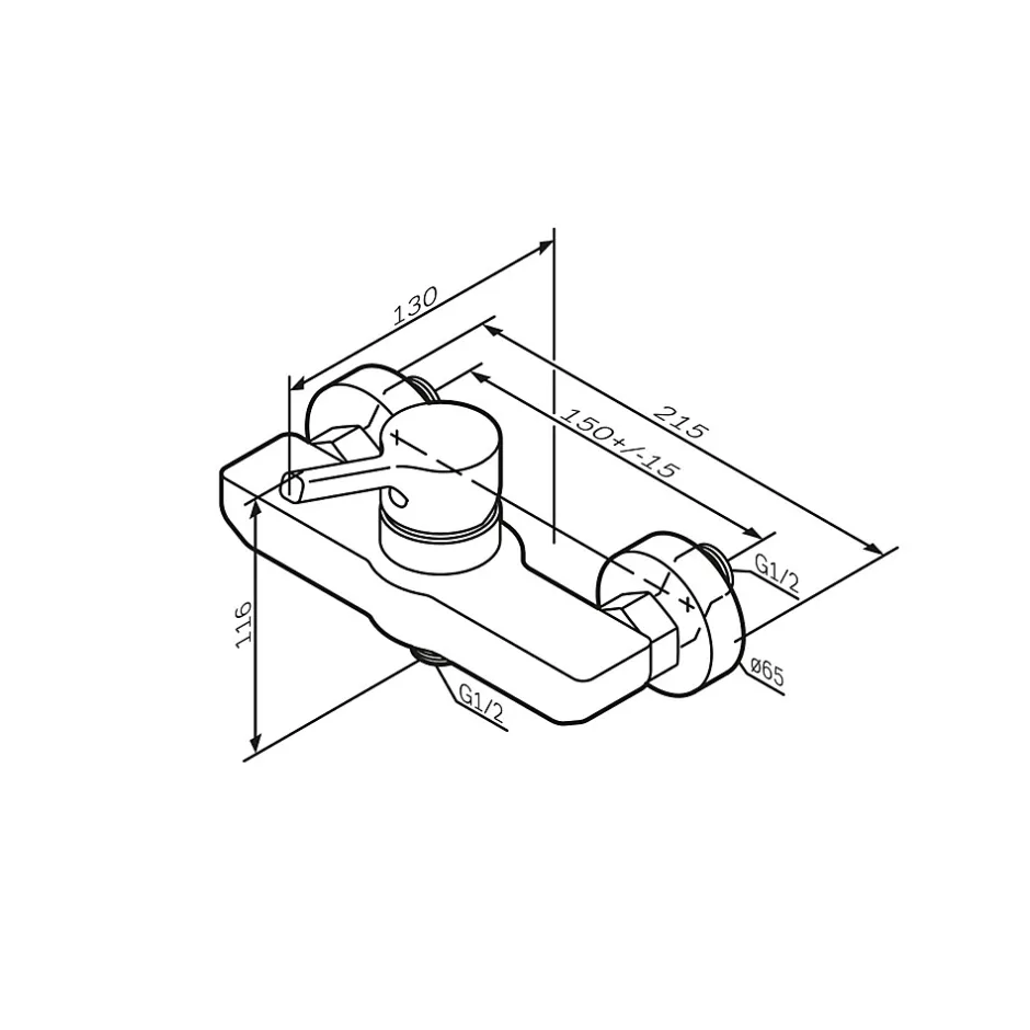 Am.Pm Europe Mitigeur de douche mécanique Robinet Salle de Bain Blanc, FXB20033 X-Joy S AM.PM* Robinet De Douche