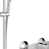 Hansgrohe Mitigeur de douche mécanique avec douchette, flexible et barre réglable chrome Vernis Blend* Colonne De Douche Mécanique