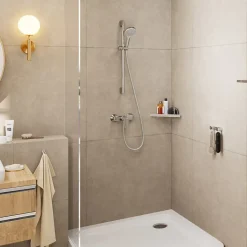 Hansgrohe Mitigeur de douche mécanique avec douchette, flexible et barre réglable chrome Vernis Blend* Colonne De Douche Mécanique