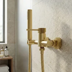 GoodHome Mitigeur de douche mécanique, doré, Owens