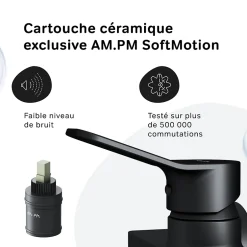 Am.Pm Europe Mitigeur de douche mécanique Robinet Salle de Bain Noir Mat, FXA20022 X-Joy AM.PM* Robinet De Douche