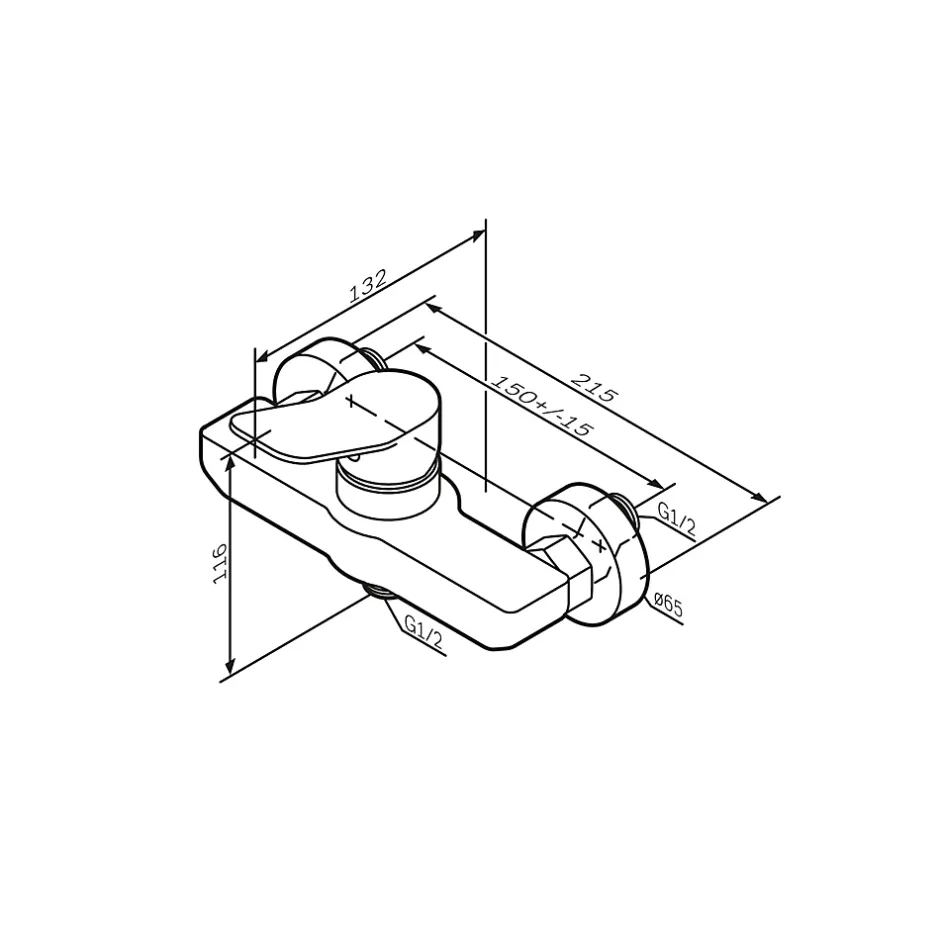 Am.Pm Europe Mitigeur de douche mécanique Robinet Salle de Bain Noir Mat, FXA20022 X-Joy AM.PM* Robinet De Douche