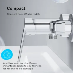 Am.Pm Europe Mitigeur de douche mécanique Robinet Salle de Bain Chromé, FTA20000 Hit AM.PM