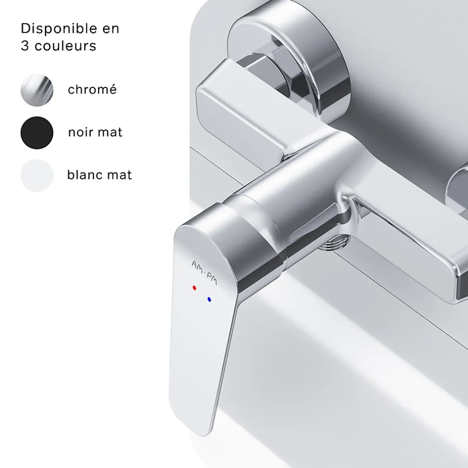 Am.Pm Europe Mitigeur de douche mécanique Robinet Salle de Bain Chromé, FTA20000 Hit AM.PM