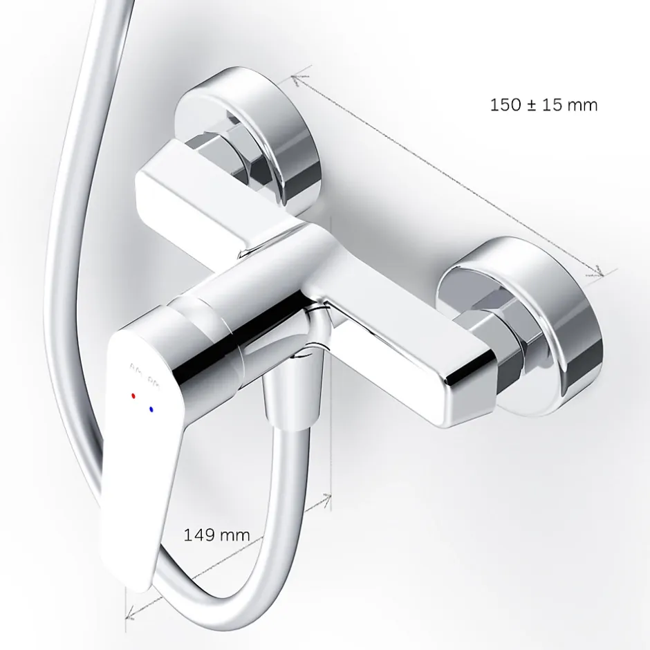Am.Pm Europe Mitigeur de douche mécanique Robinet Salle de Bain Chromé, FTA20000 Hit AM.PM