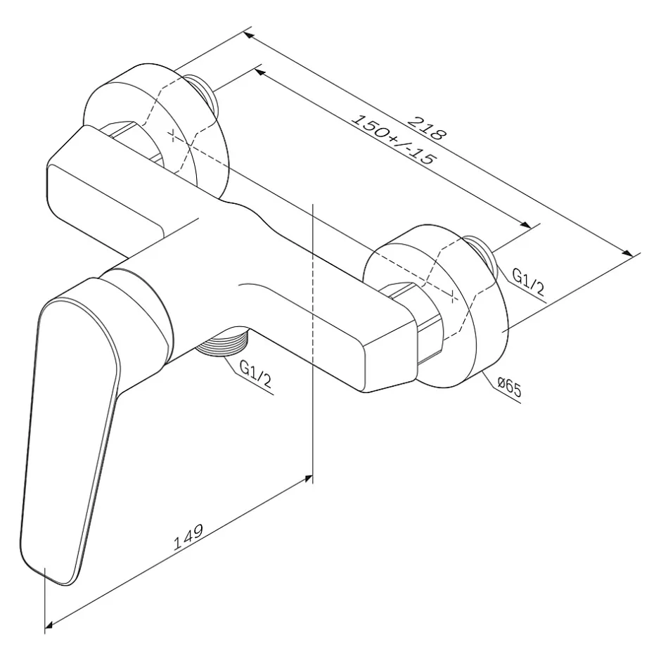 Am.Pm Europe Mitigeur de douche mécanique Robinet Salle de Bain Chromé, FTA20000 Hit AM.PM