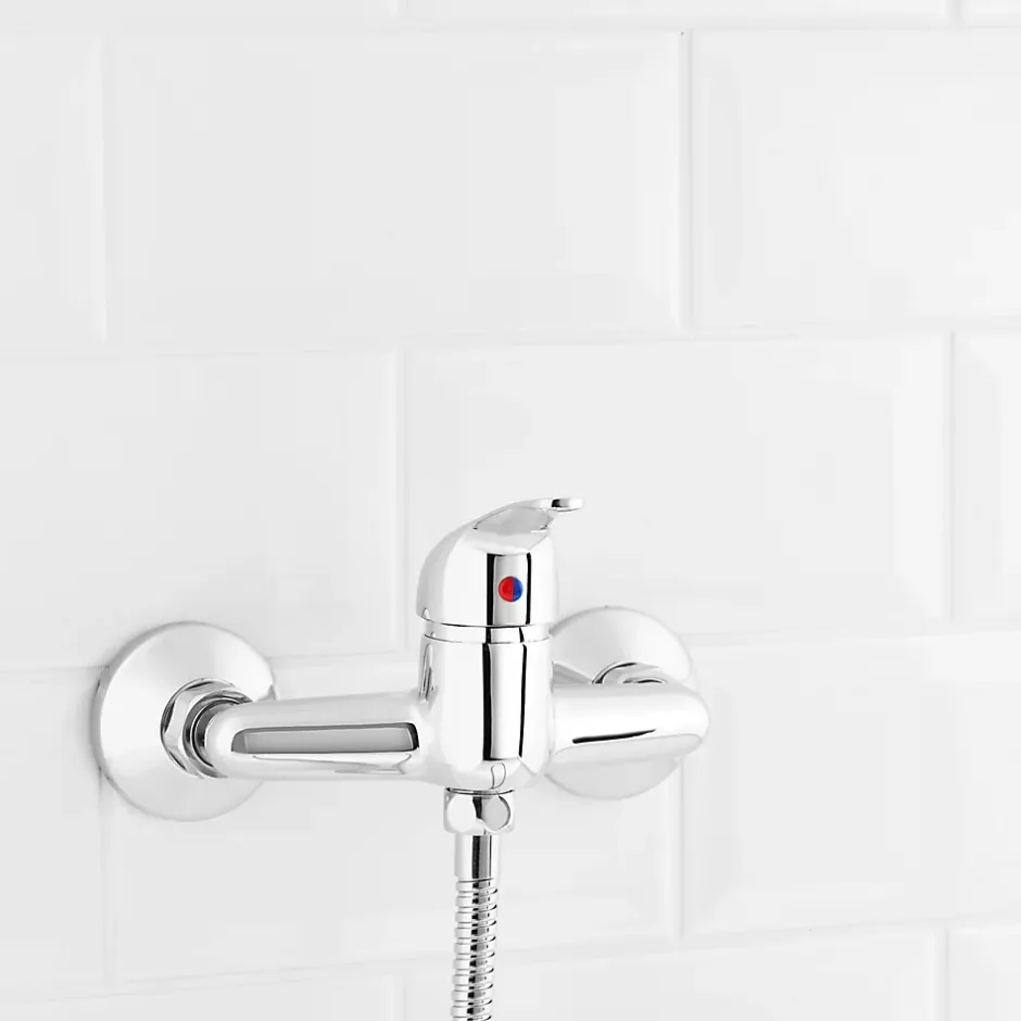 Mitigeur de douche mécanique entraxe 150 mm Arborg en laiton chromé