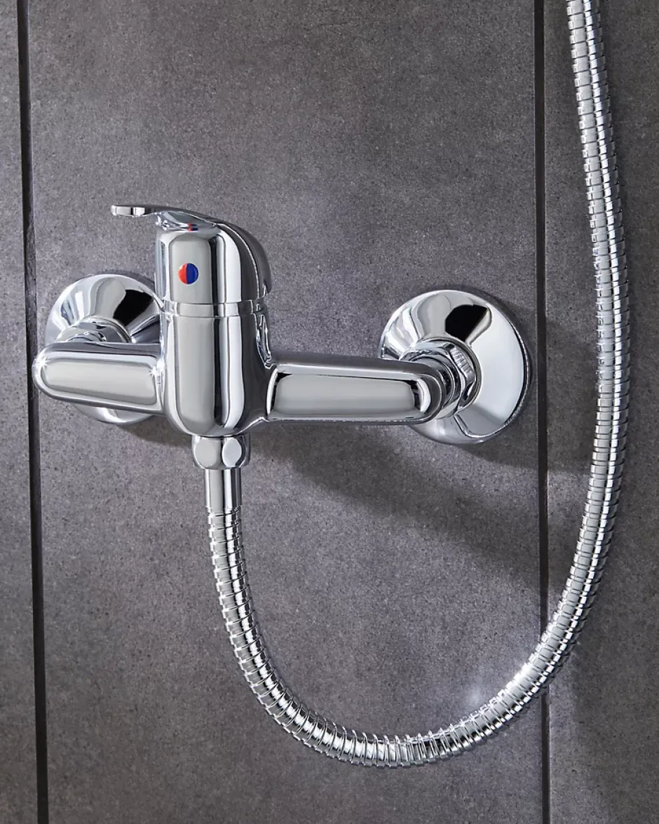 Mitigeur de douche mécanique entraxe 150 mm Arborg en laiton chromé