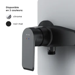 Am.Pm Europe Mitigeur de douche mécanique Robinet de douche Noir, Flash FNA20022 AM.PM