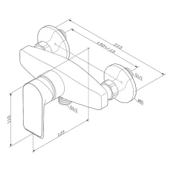 Am.Pm Europe Mitigeur de douche mécanique Robinet de douche Noir, Flash FNA20022 AM.PM