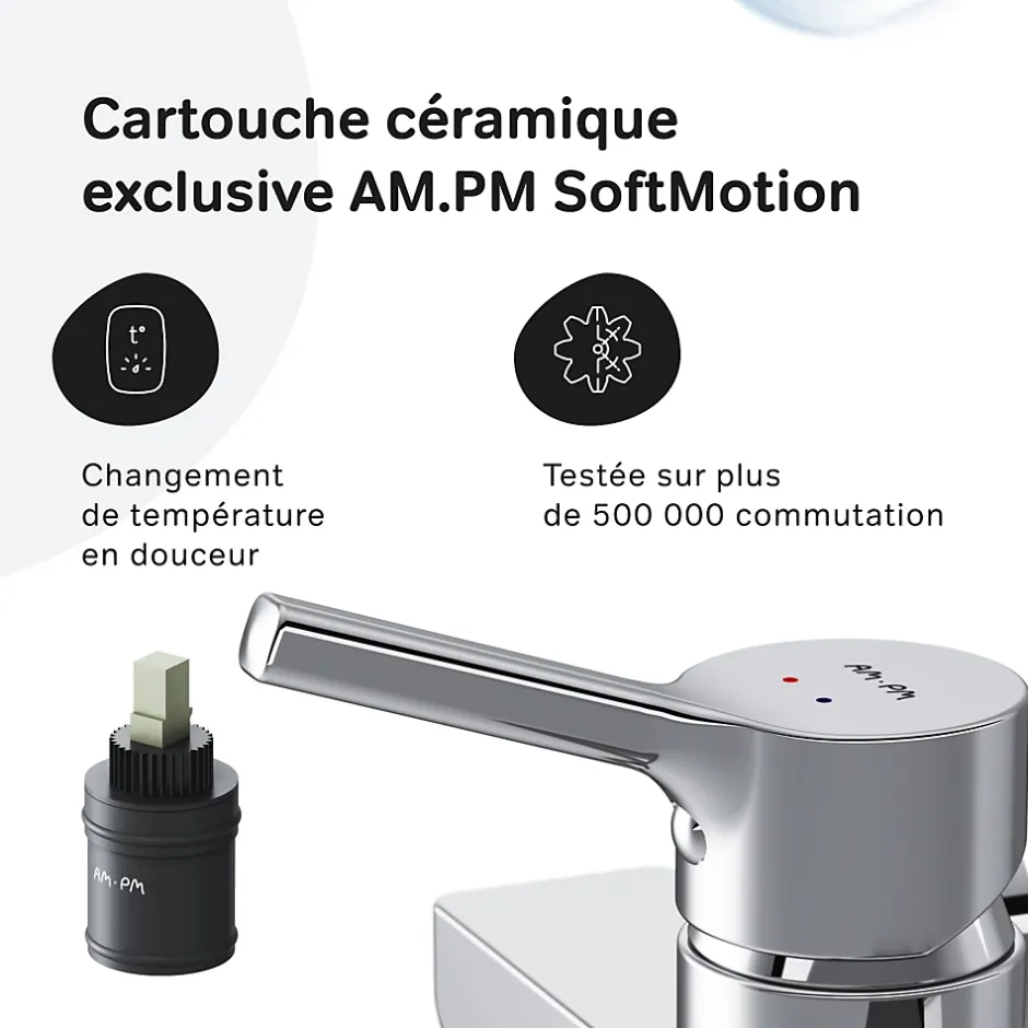 Am.Pm Europe Mitigeur de douche mécanique Robinet Salle de Bain Chromé, FXB20000 X-Joy S AM.PM* Robinet De Douche