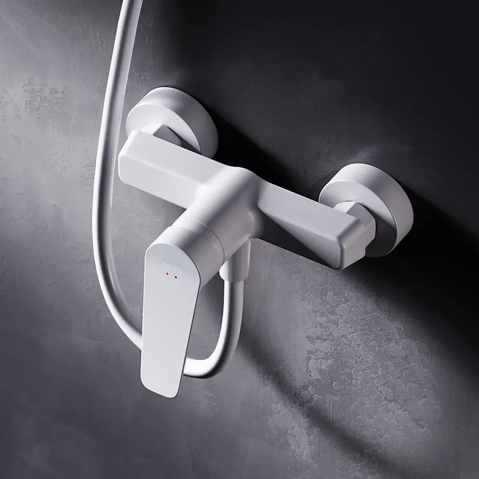Am.Pm Europe Mitigeur de douche mécanique Robinet Salle de Bain Blanc, FTA20033 Hit AM.PM* Robinet De Douche