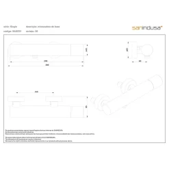 Sanindusa Mitigeur de douche mural épuré Single chromé livré avec raccords excentrés et rosaces de finition