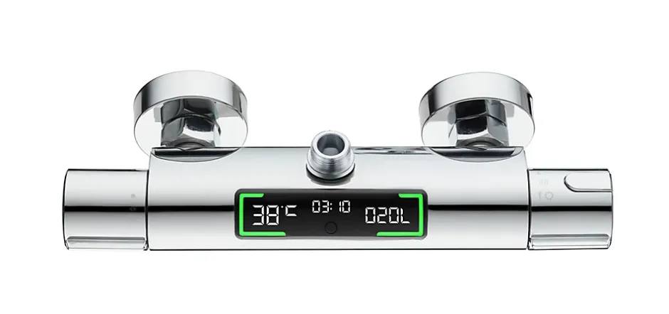 Edouard Rousseau Mitigeur de douche thermostatique chrome avec affichage LED Ekogest* Robinet De Douche