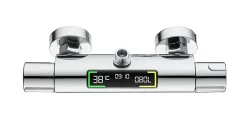 Edouard Rousseau Mitigeur de douche thermostatique chrome avec affichage LED Ekogest* Robinet De Douche
