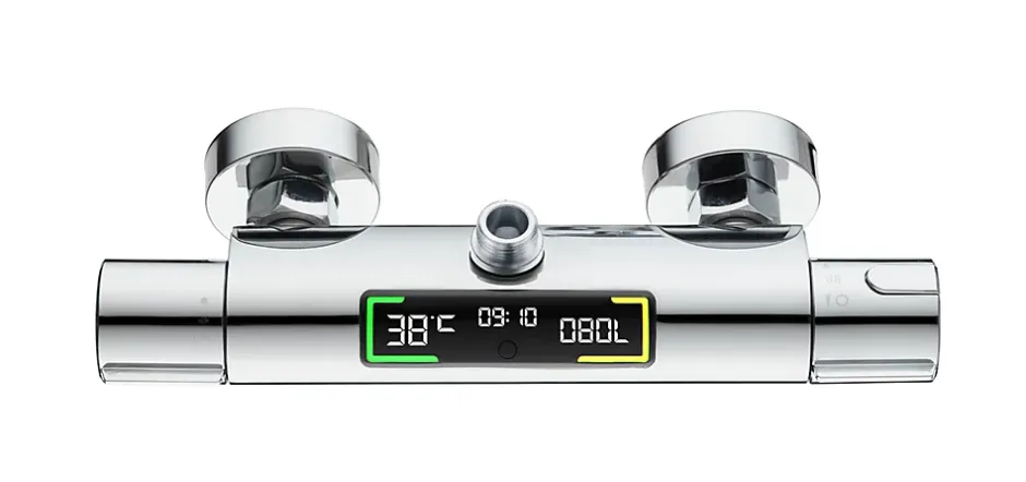 Edouard Rousseau Mitigeur de douche thermostatique chrome avec affichage LED Ekogest* Robinet De Douche