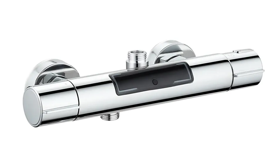 Edouard Rousseau Mitigeur de douche thermostatique chrome avec affichage LED Ekogest* Robinet De Douche