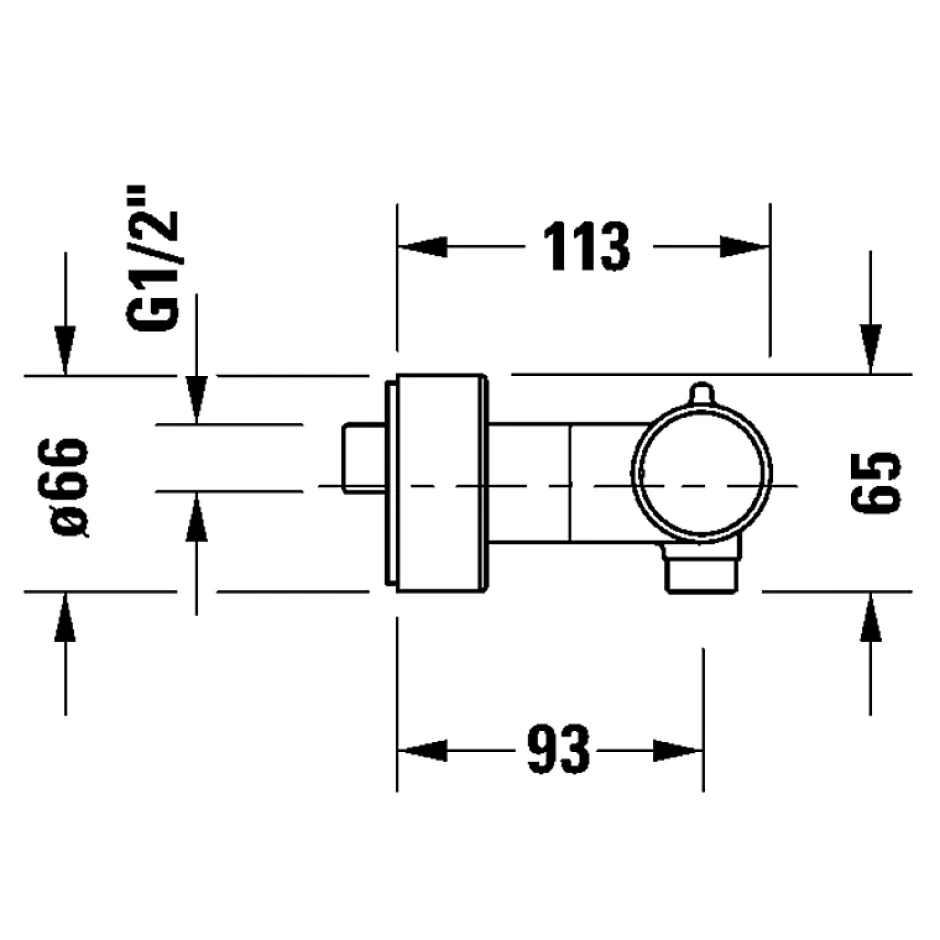 Duravit Mitigeur de douche thermostatique 1000 doré poli