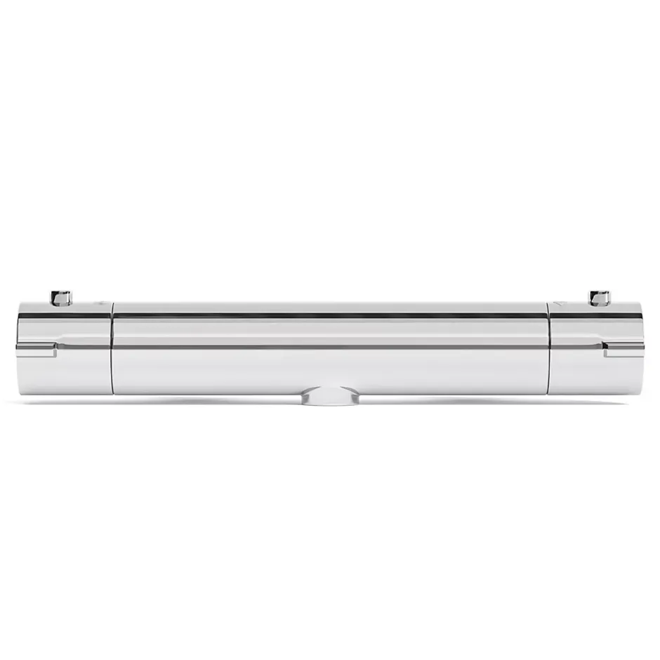 Lomazoo Mitigeur de douche thermostatique chromé - Entraxe 15 cm - avec bouton de sécurité 38C* Robinet De Douche