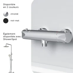 Am.Pm Europe Mitigeur de douche thermostatique Robinet salle de bain Chromé, FTA40000 Hit AM.PM* Robinet De Douche