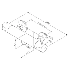 Am.Pm Europe Mitigeur de douche thermostatique Robinet salle de bain Chromé, FTA40000 Hit AM.PM* Robinet De Douche