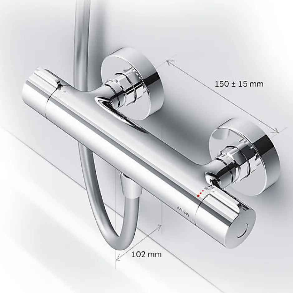 Am.Pm Europe Mitigeur de douche thermostatique Robinet salle de bain Chromé, FGA40000 Gem AM.PM* Robinet De Douche