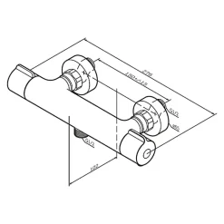 Am.Pm Europe Mitigeur de douche thermostatique Robinet salle de bain Chromé, FGA40000 Gem AM.PM* Robinet De Douche