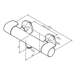 Am.Pm Europe Mitigeur de douche thermostatique Robinet salle de bain, Doré FXA40099 X-Joy AM.PM