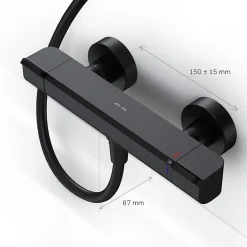 Am.Pm Europe Mitigeur de douche thermostatique Robinet salle de bain, Noir FNA40022 Flash AM.PM* Robinet De Douche