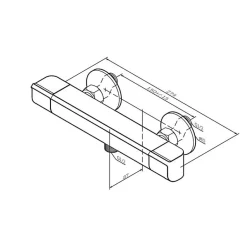 Am.Pm Europe Mitigeur de douche thermostatique Robinet salle de bain, Noir FNA40022 Flash AM.PM* Robinet De Douche