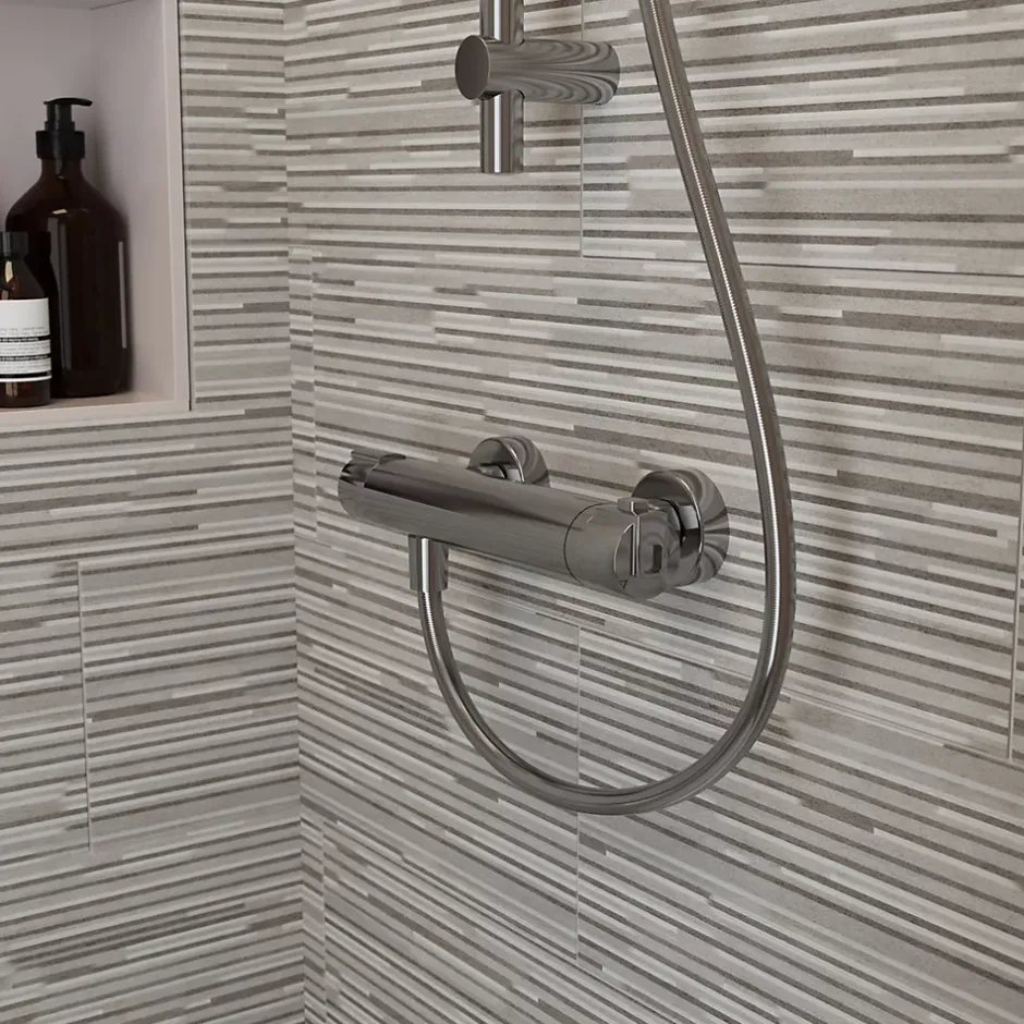 GoodHome Mitigeur de douche thermostatique, chrome, Myra* Robinet De Douche