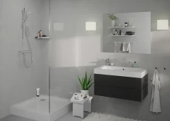 Hansgrohe Mitigeur de douche thermostatique avec douchette, flexible et barre réglable chrome Vernis Blend* Colonne De Douche Thermostatique