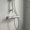 GoodHome Mitigeur de douche thermostatique, chrome, Owens