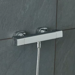 GoodHome Mitigeur de douche thermostatique chromé Teesta