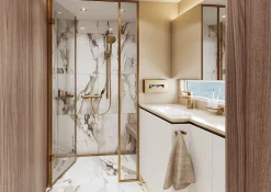 Hansgrohe Mitigeur de douche thermostatique bronze brossé, Ecostat Comfort