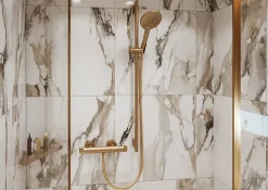 Hansgrohe Mitigeur de douche thermostatique bronze brossé, Ecostat Comfort