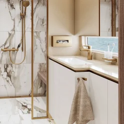 Hansgrohe Mitigeur de douche thermostatique bronze brossé, Ecostat Comfort