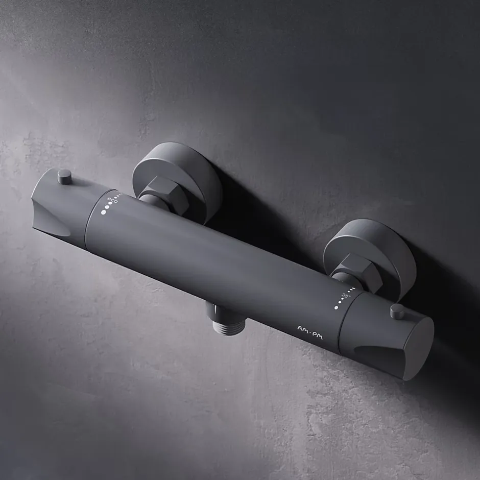 Am.Pm Europe Mitigeur de douche thermostatique Robinet salle de bain, Noir FTA40022 Hit AM.PM