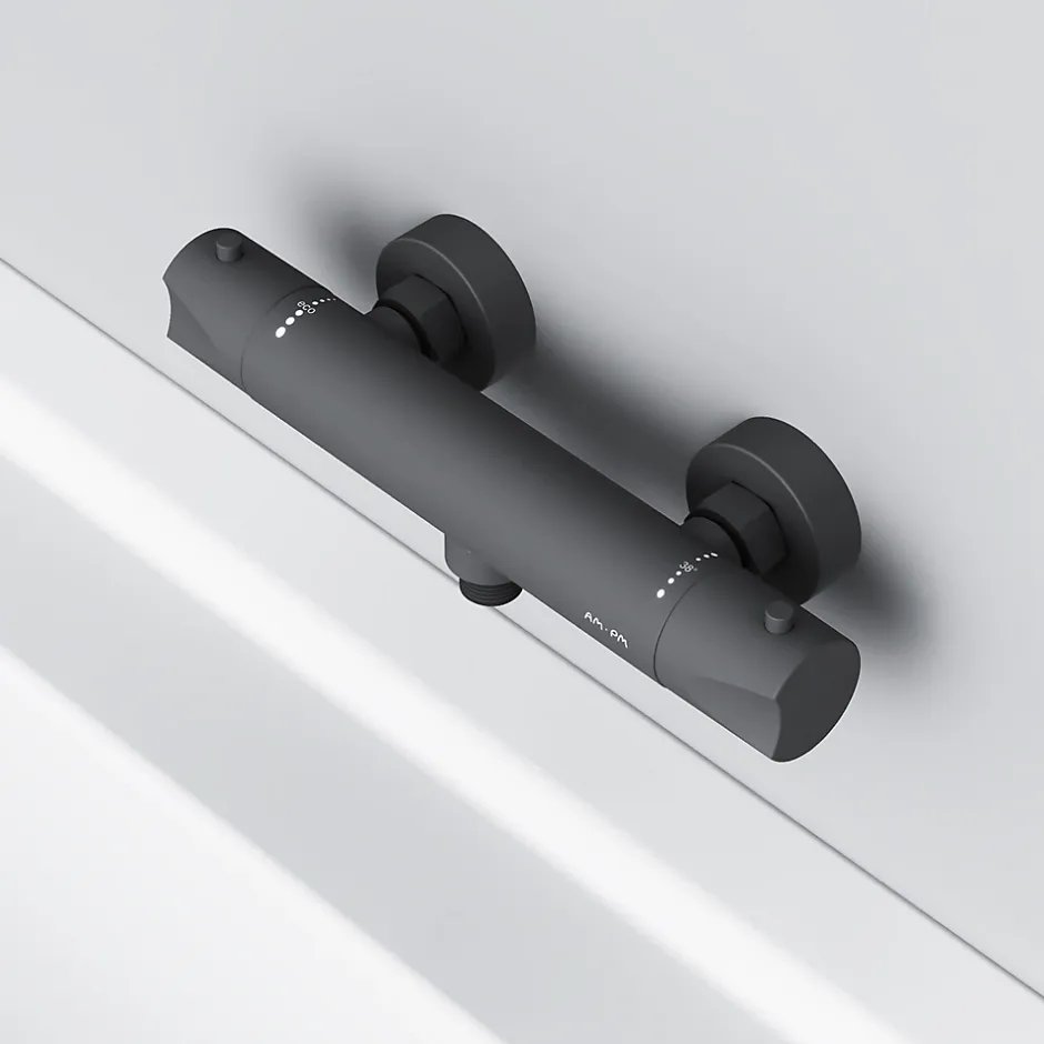 Am.Pm Europe Mitigeur de douche thermostatique Robinet salle de bain, Noir FTA40022 Hit AM.PM