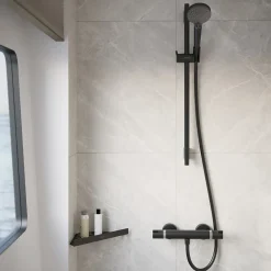 Hansgrohe Mitigeur de douche thermostatique noir Ecostat E