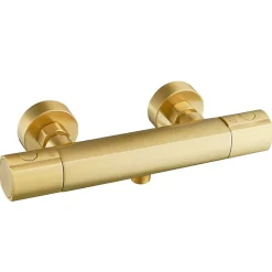 Essebagno Mitigeur de douche thermostatique mural, doré, Carra* Robinet De Douche