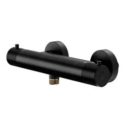 GoodHome Mitigeur de douche thermostatique, noir mat, Owens* Robinet De Douche