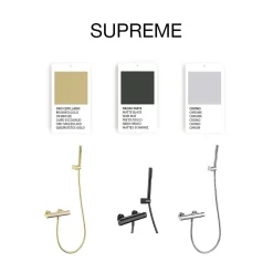 Poalgi Mitigeur de douche thermostatique avec douchette SKY BATH or brossé Inox S304 série SUPREME* Robinet De Douche