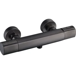 Essebagno Mitigeur de douche thermostatique mural, gun metal, Carra* Robinet De Douche