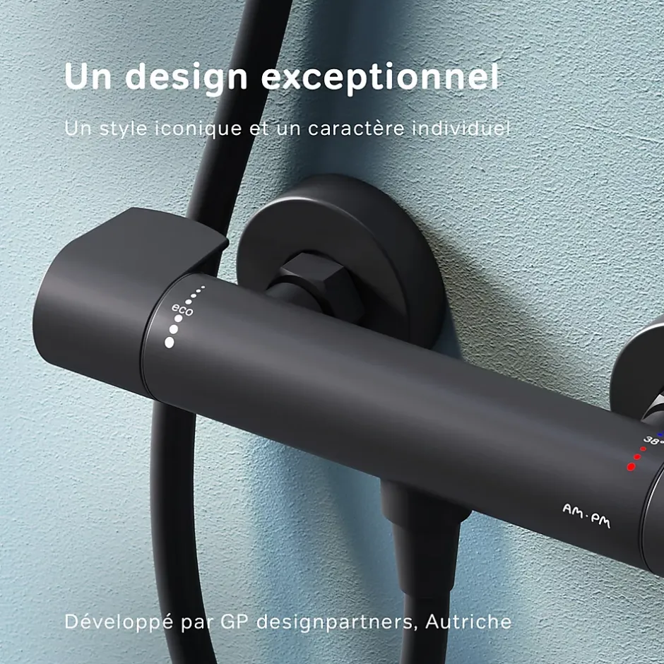 Am.Pm Europe Mitigeur de douche thermostatique Robinet salle de bain Noir, FXA40022 X-Joy AM.PM* Robinet De Douche