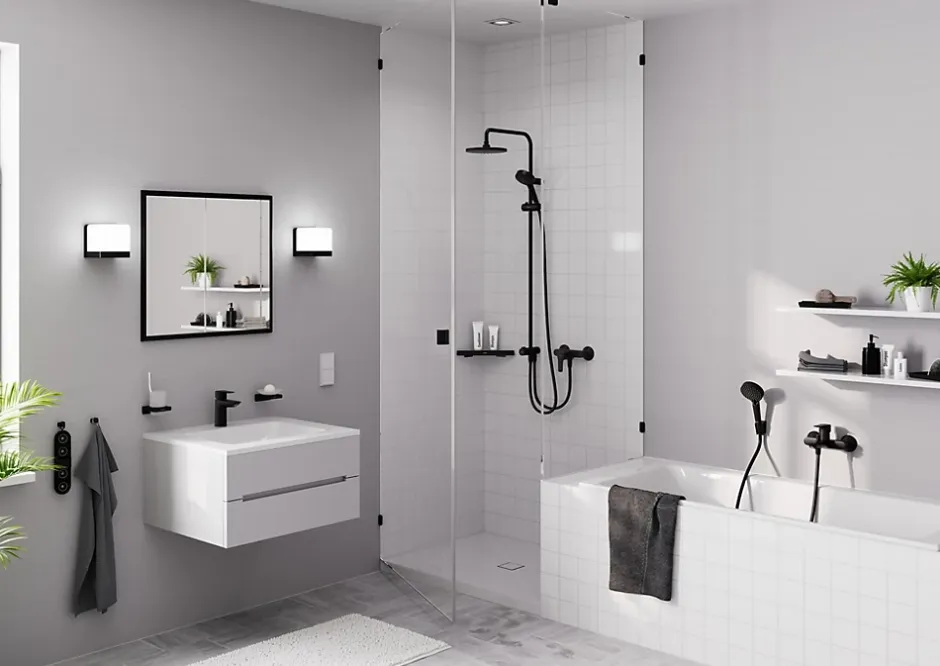 Hansgrohe Mitigeur de douche thermostatique noir mat MySport* Robinet De Douche